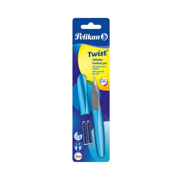 Pelikan Twist P457M Fountain Pen – Frosted Blue