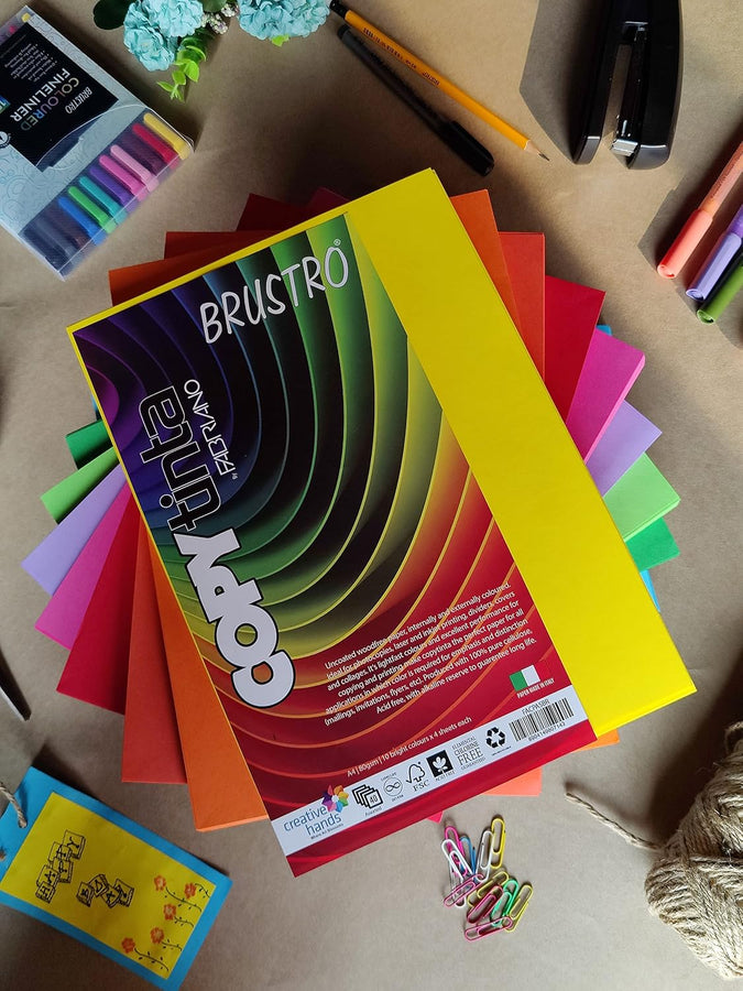Brustro Fabriano Copy Tinta A4 Assorted Bright Colour