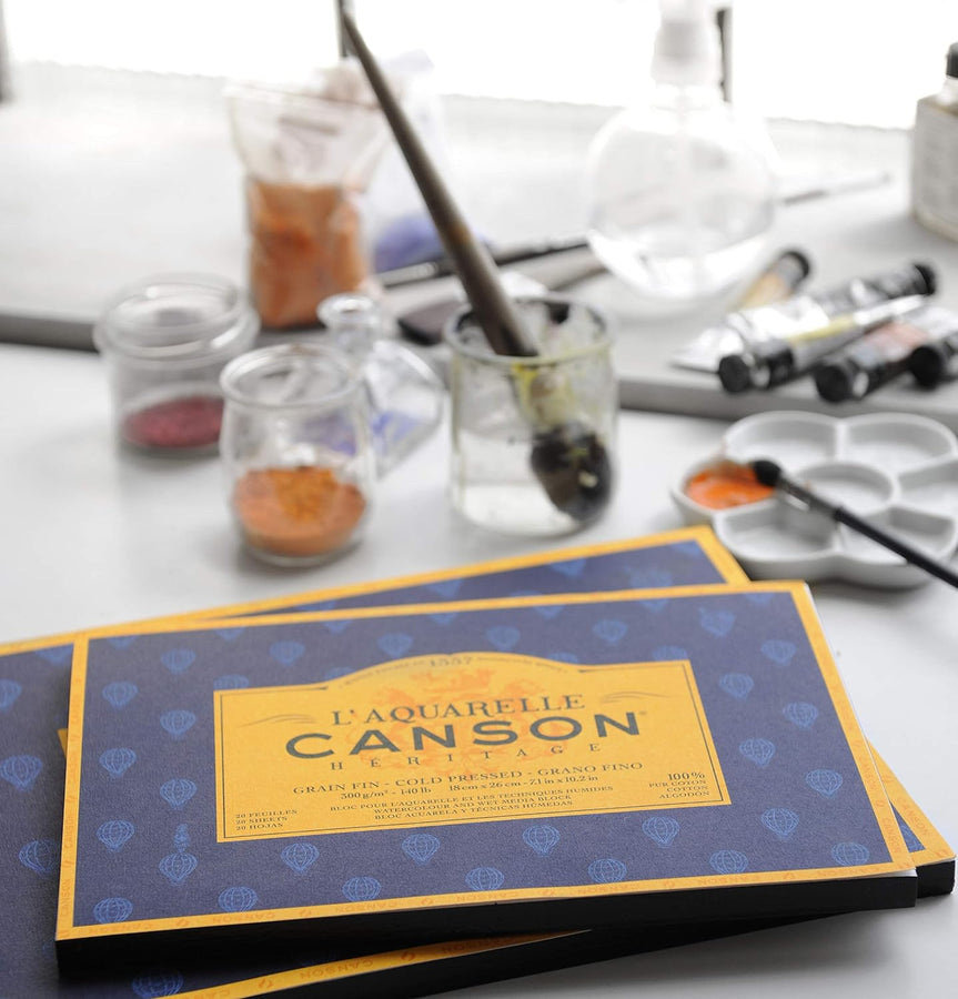 CANSON - L'AQUARELLE HERITAGE GLUED PAD COLD PRESSED (31 x 41 CM)