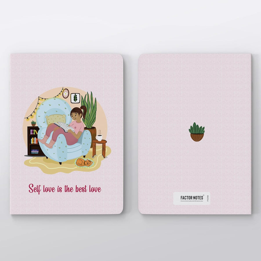 FACTOR NOTES A5 Ruled Notebook – Self Love (90 GSM, 160 Pages)