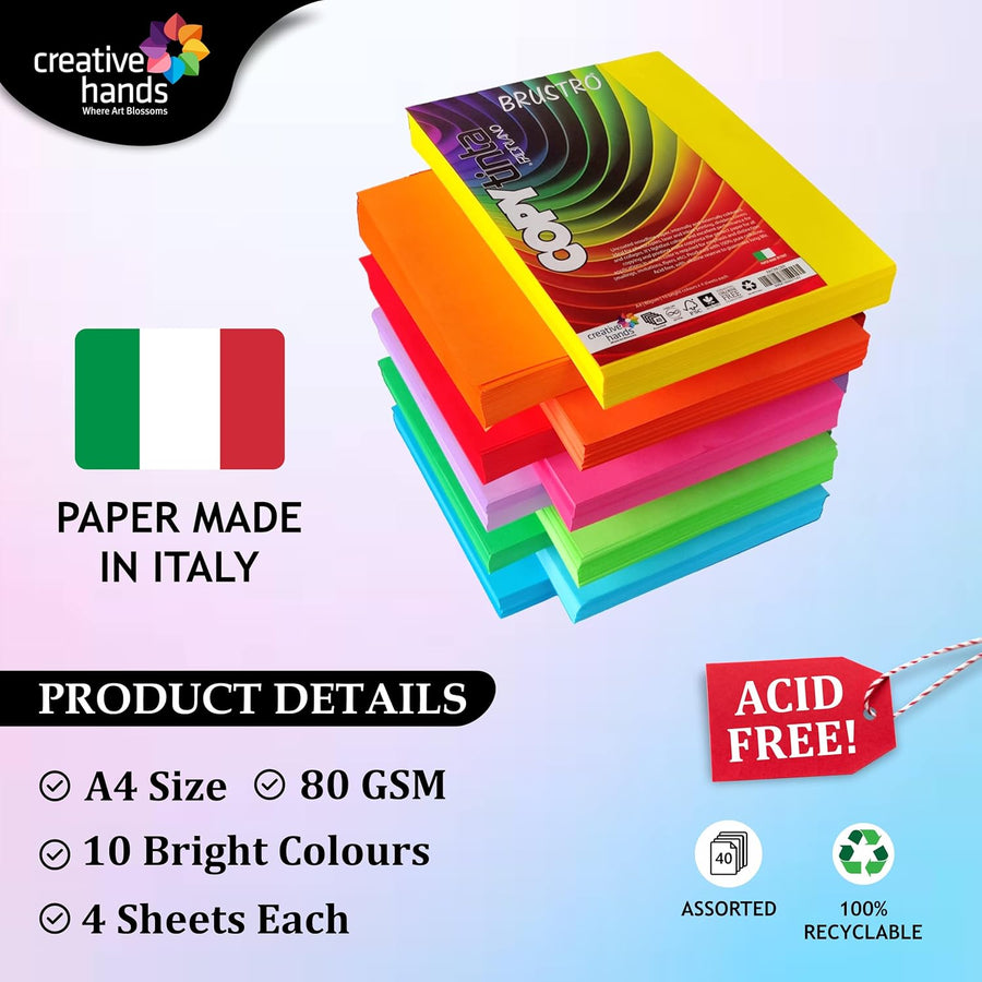Brustro Fabriano Copy Tinta A4 Assorted Bright Colour
