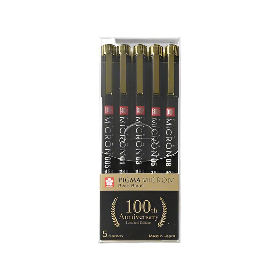 Sakura - Pigma Micron Black Barrel (Set of 5)