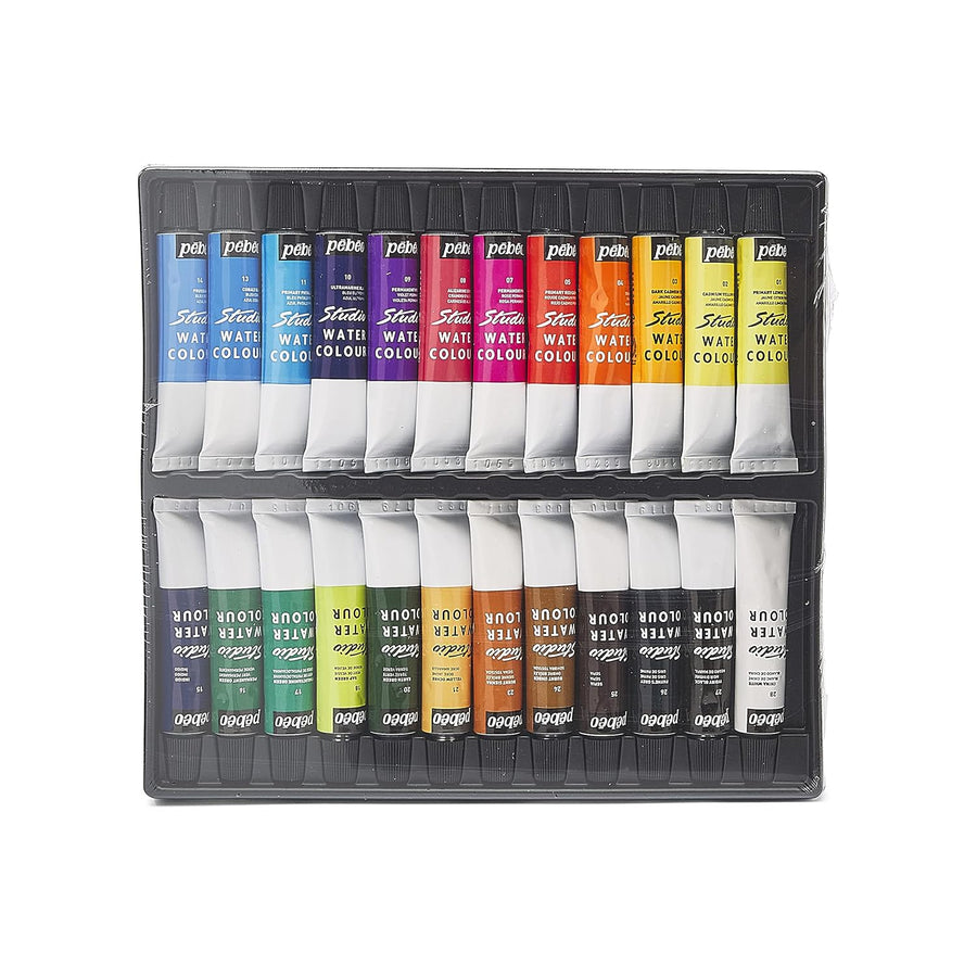 Pebeo Studio Aquarelle Fine Watercolours - Set o 24 Tubes (12ml)