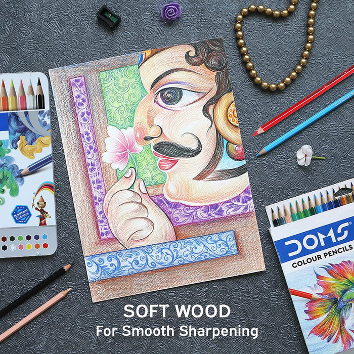 DOMS - Super Soft Colour Pencils - 24 shades
