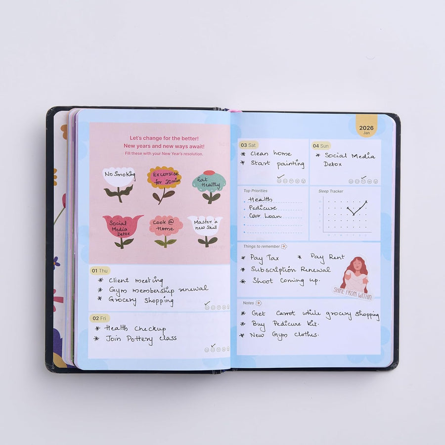 FACTOR NOTES 2026 Classic A5 Dated Planner - Bloom With Love