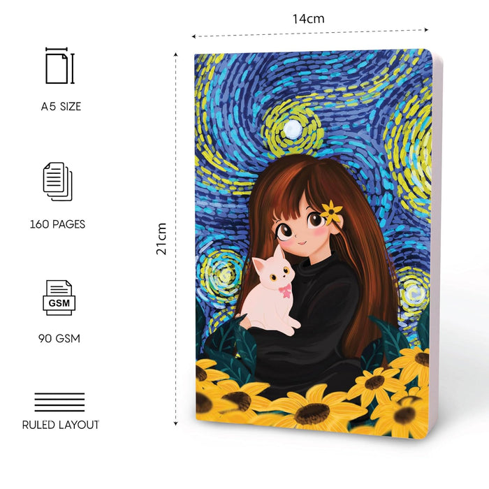 Factor Notes A5 Ruled Notebook – Starry Night