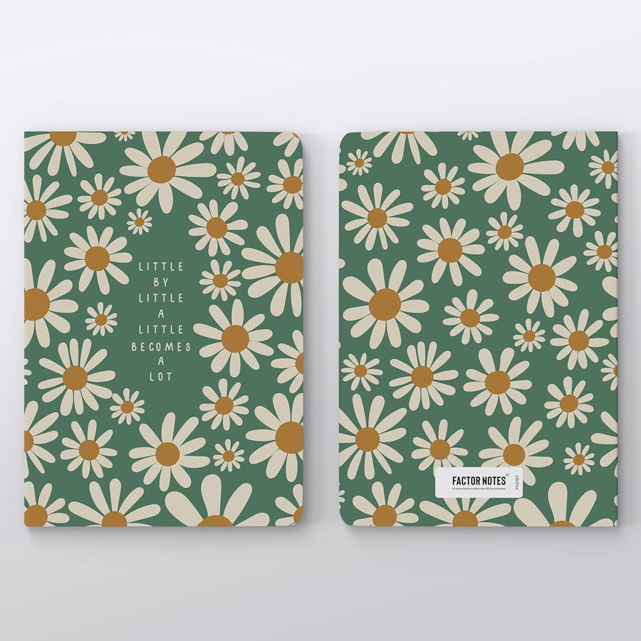 FACTOR NOTES A5 Ruled Notebook – Little by Little (90 GSM, 160 Pages)