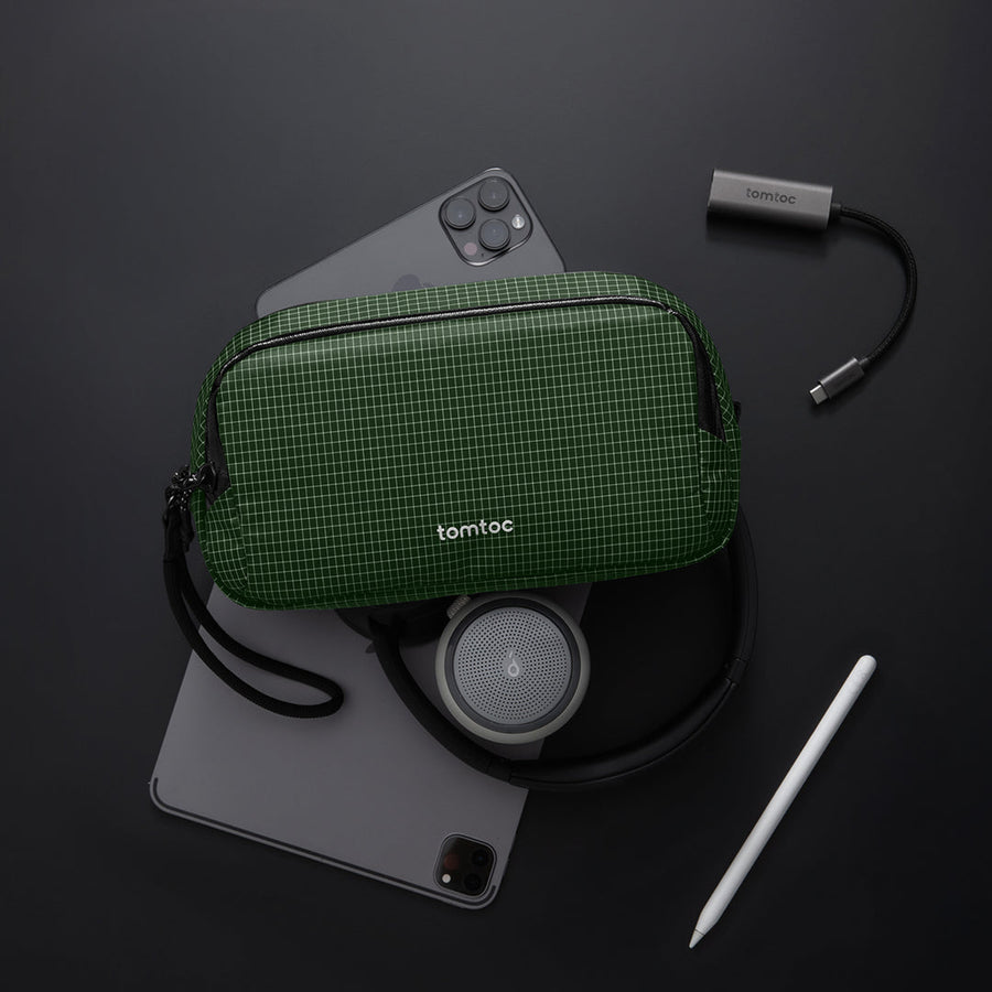 Tomtoc Light-T12 Pro Electronic Accessory Pouch 1.8L – Green