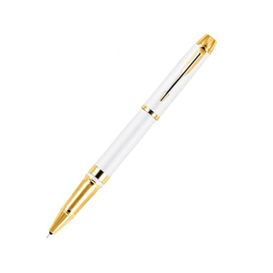 parker-odyssey-white-gold-trim-rollerball-pen-front-view