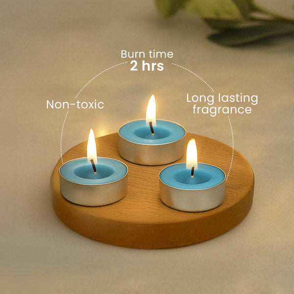 IRIS 15 Pack Fragranced Tealights – Cool Blue