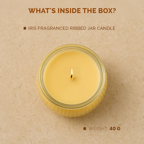 IRIS Ribbed Jar Scented Candle – Mango Sorbet