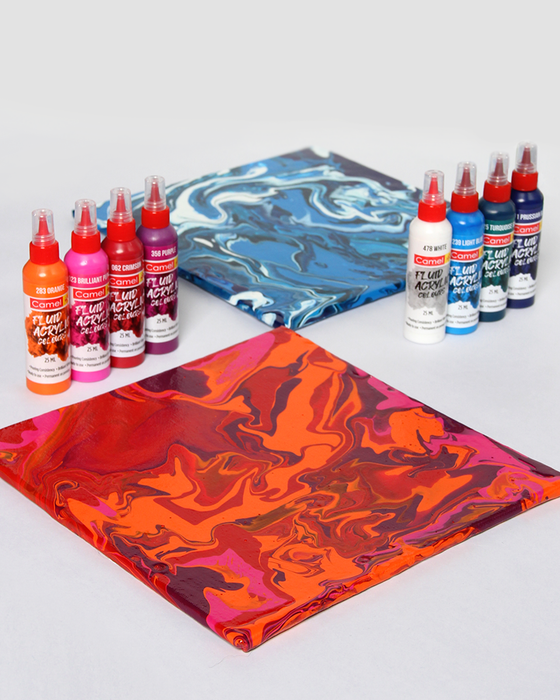 Camel  Fluid  Acrylic  Colours  Kit