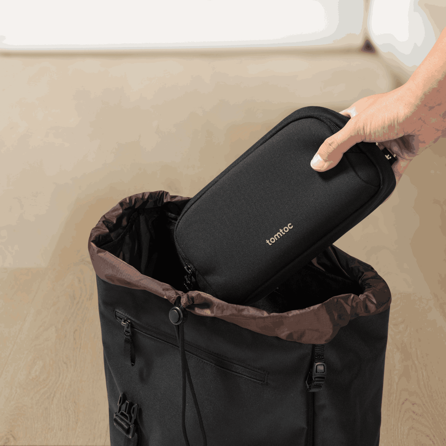 Tomtoc Light - T12 Electronic Accessory Pouch 1.8L - Black