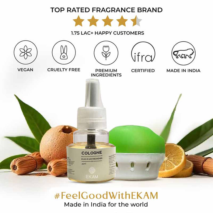 Ekam Cologne Scented Plug-In Air Freshener Kit
