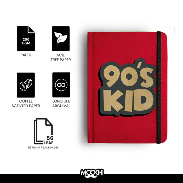 MOOCH – 90s Kid A5 Plain Diary | Indian Khaki Paper | 120 GSM