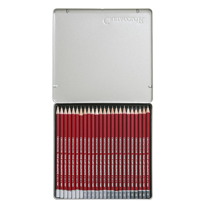 Cretacolor Fine Art Graphite Pencil Set – 24 Pieces