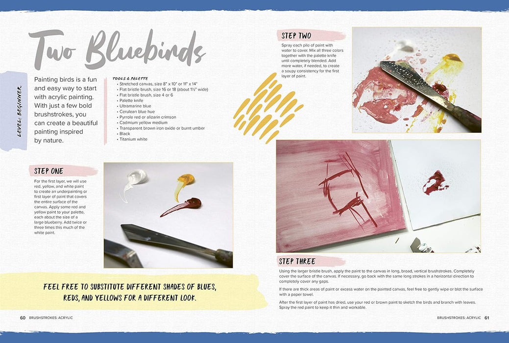 Brushstrokes: Acrylic by Angela Moulton – Effortless Painting with Minimal Tools & Materials