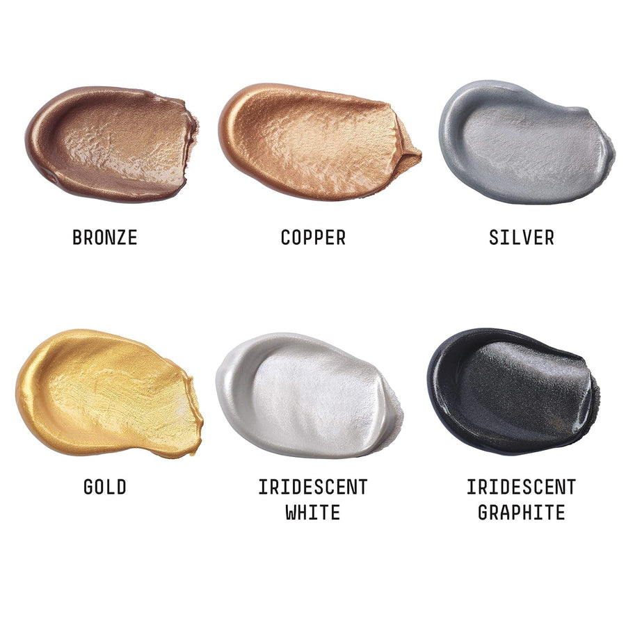 Liquitex Basics Acrylic - Set of 6 Metallic & Iridescentes (22ml)