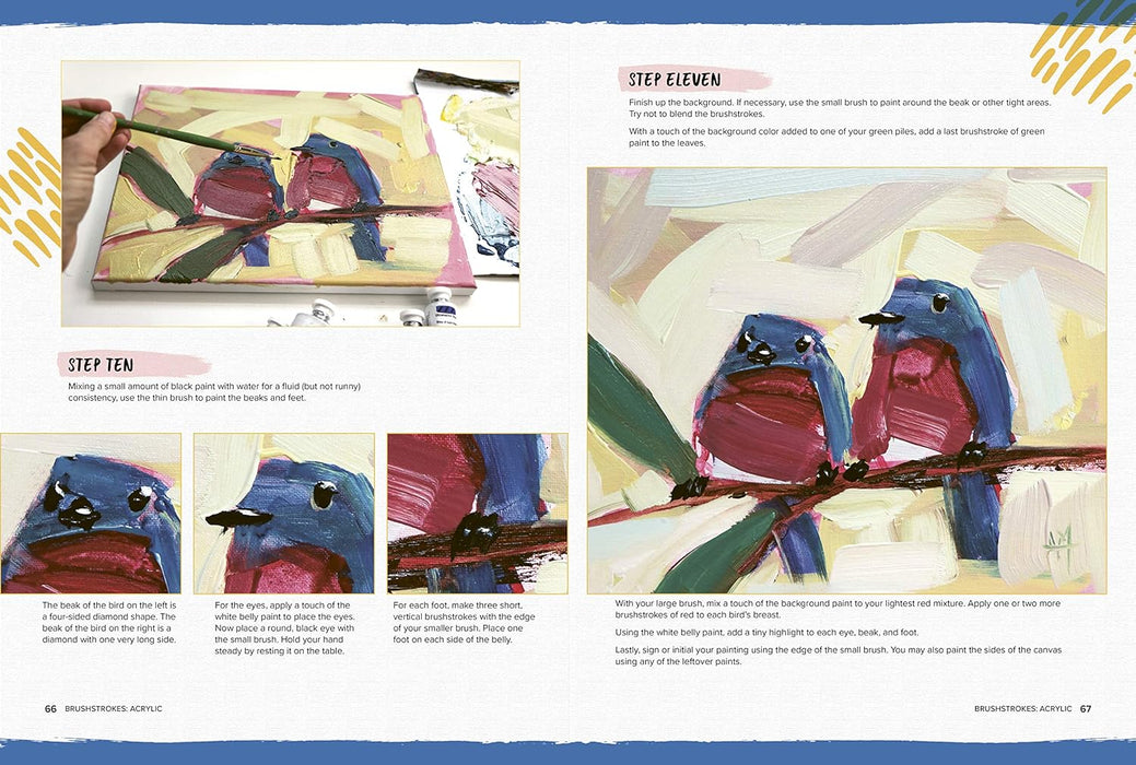 Brushstrokes: Acrylic by Angela Moulton – Effortless Painting with Minimal Tools & Materials