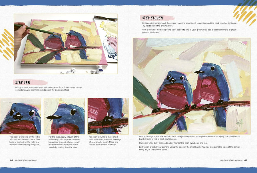 Brushstrokes: Acrylic by Angela Moulton – Effortless Painting with Minimal Tools & Materials