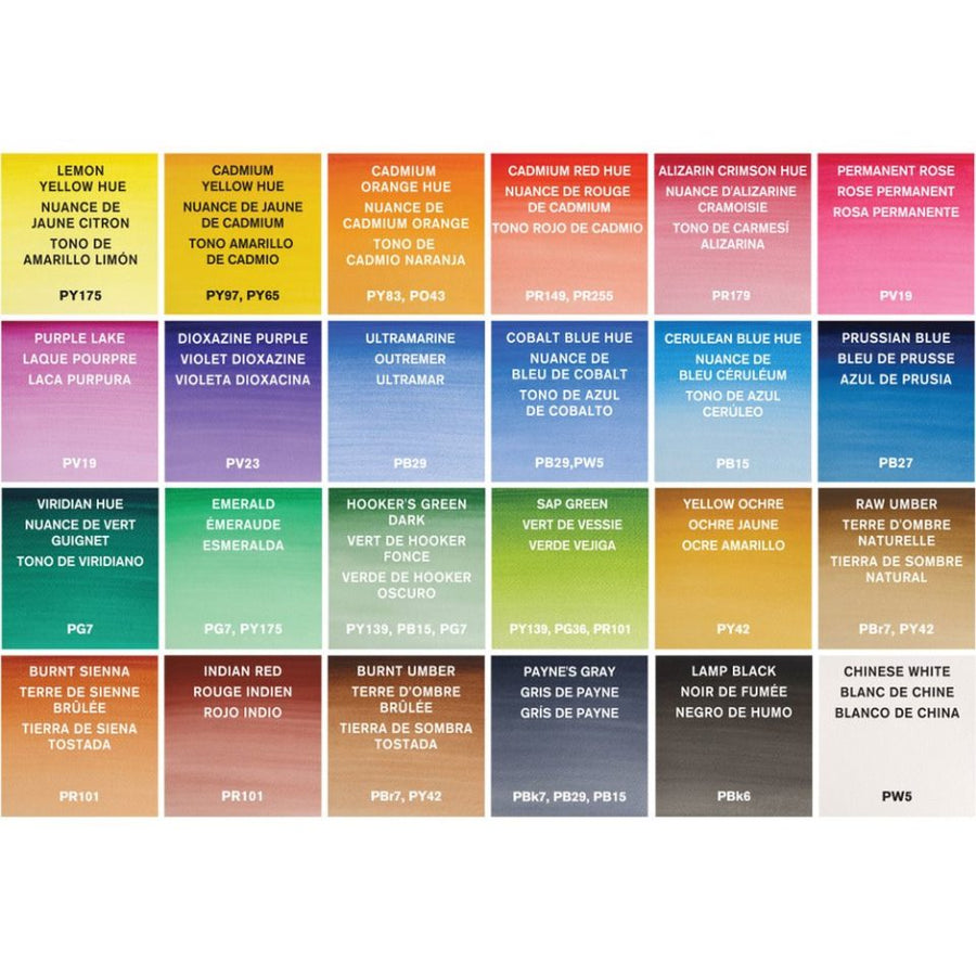 Winsor & Newton Cotman Watercolours - Complete Travel Tin Set (24 Half Pans)