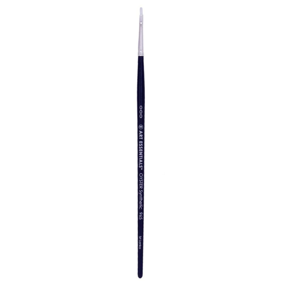 Art Essentials - Oyster White Synthetic Hair Brush - 965 Series - Bright - Short Handle - Size 000