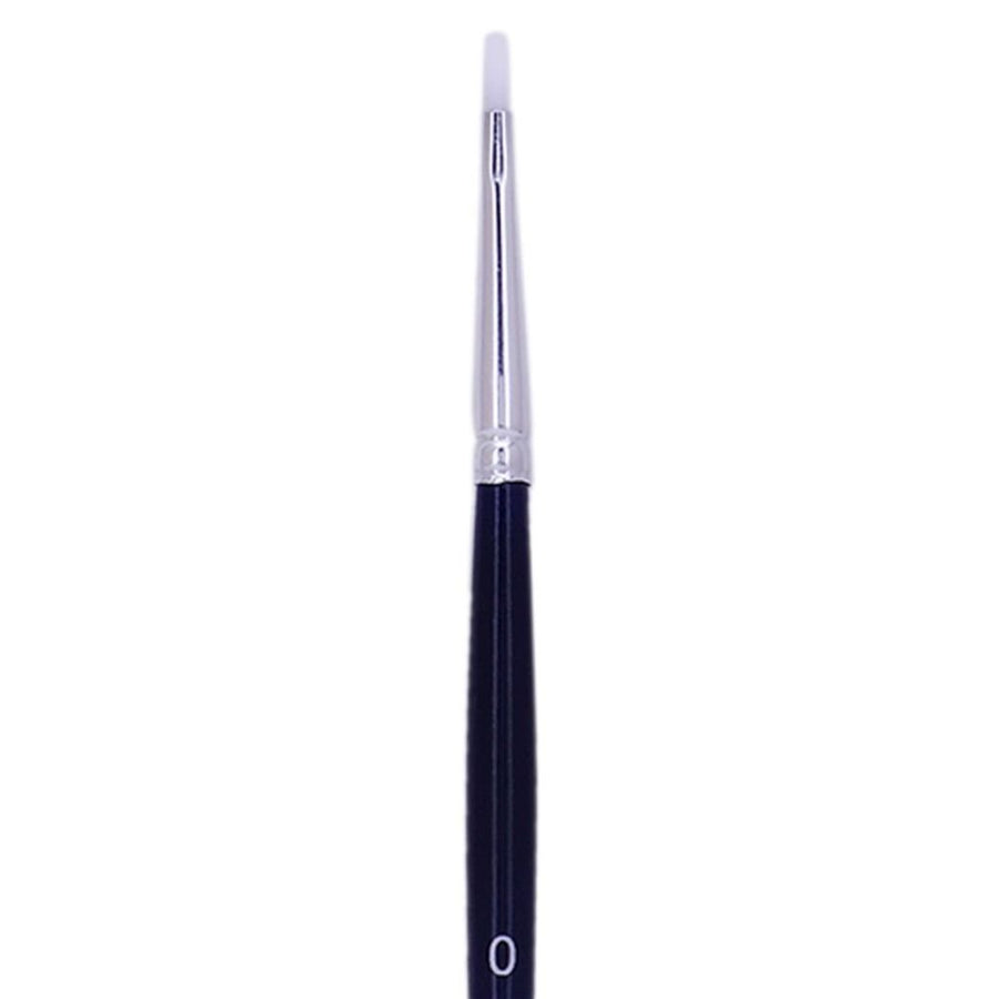 Art Essentials - Oyster White Synthetic Hair Brush - 965 Series - Bright - Short Handle - Size 0