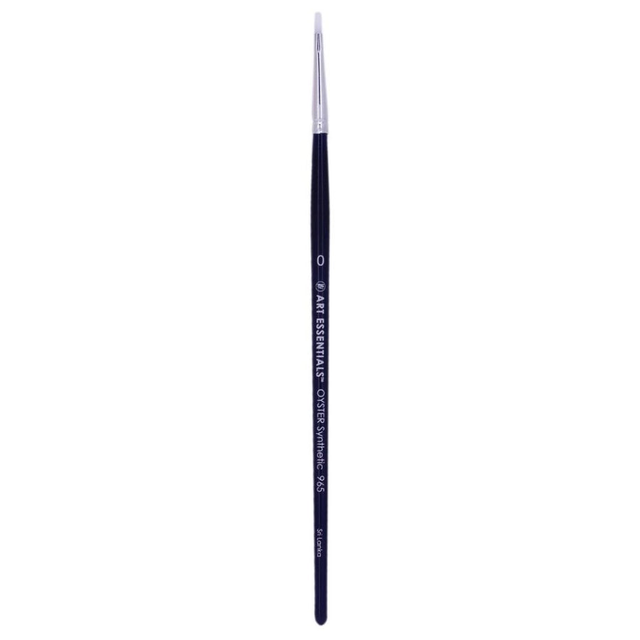 Art Essentials - Oyster White Synthetic Hair Brush - 965 Series - Bright - Short Handle - Size 0
