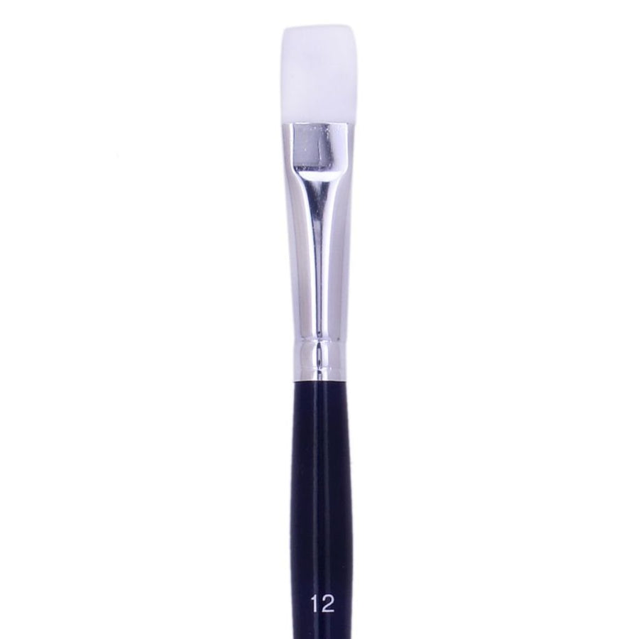Art Essentials - Oyster White Synthetic Hair Brush - 965 Series - Bright - Short Handle - Size 12