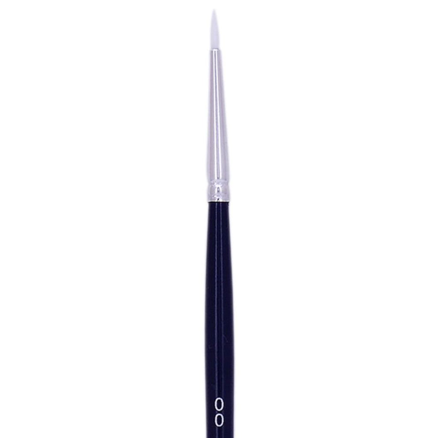 Art Essentials - Oyster White Synthetic Hair Brush - 970 Series - Round - Short Handle - Size 00