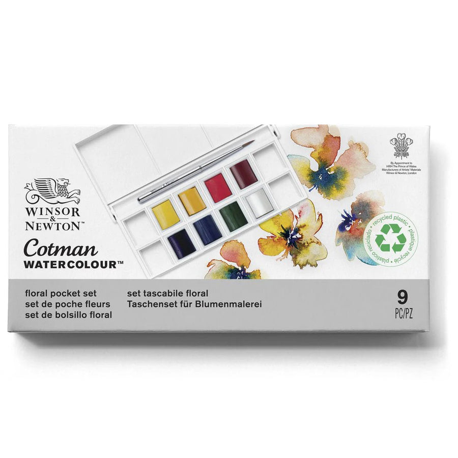 Winsor & Newton Cotman Watercolour - Floral Pocket Set  (9 Pieces)