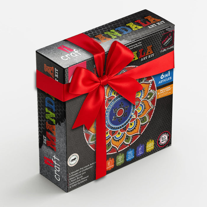 iCraft DIY Mandala Kit – Festive & Creative Home Decor Set (6-in-1)