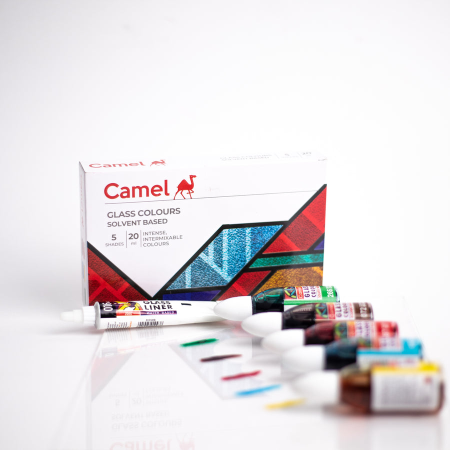 Camel Glass Colours - Set of 5 (Solvent based)