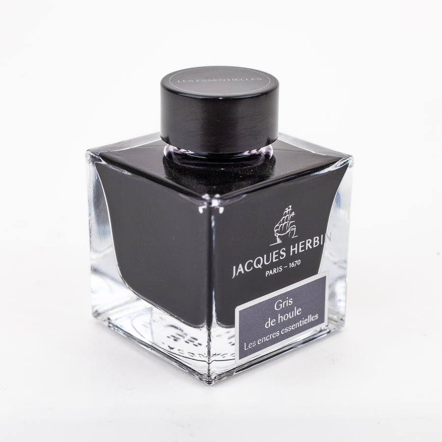 Jacques Herbin Essentielles Ink Bottle (Gris de Houle - 50 ML) 13108JT-side-view