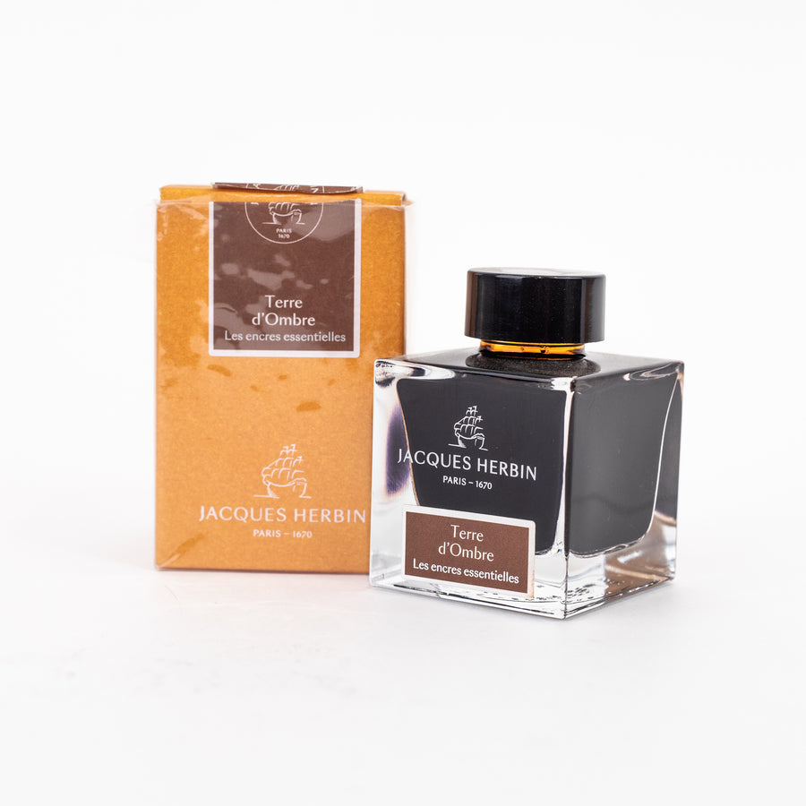 jacques-herbin-essentielles-ink-bottle-(Terre d'Ombre - 50 ML) 13147JT-packaging-view