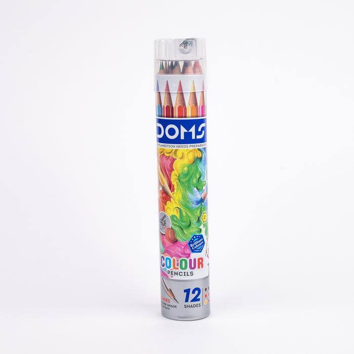 DOMS Colour Pencils Round Tin Set of 12