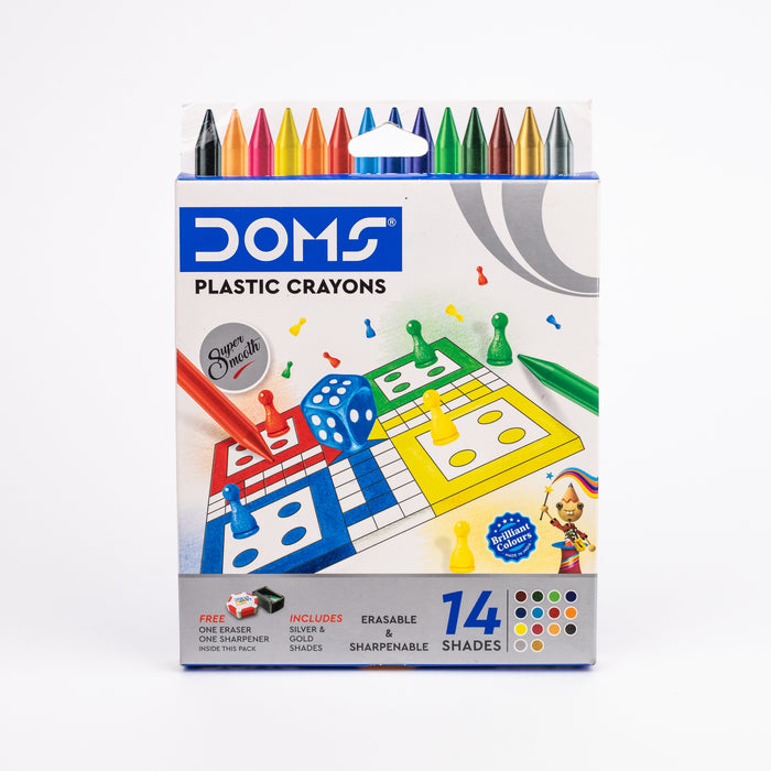 DOMS Plastic Crayons set of 14 Shades