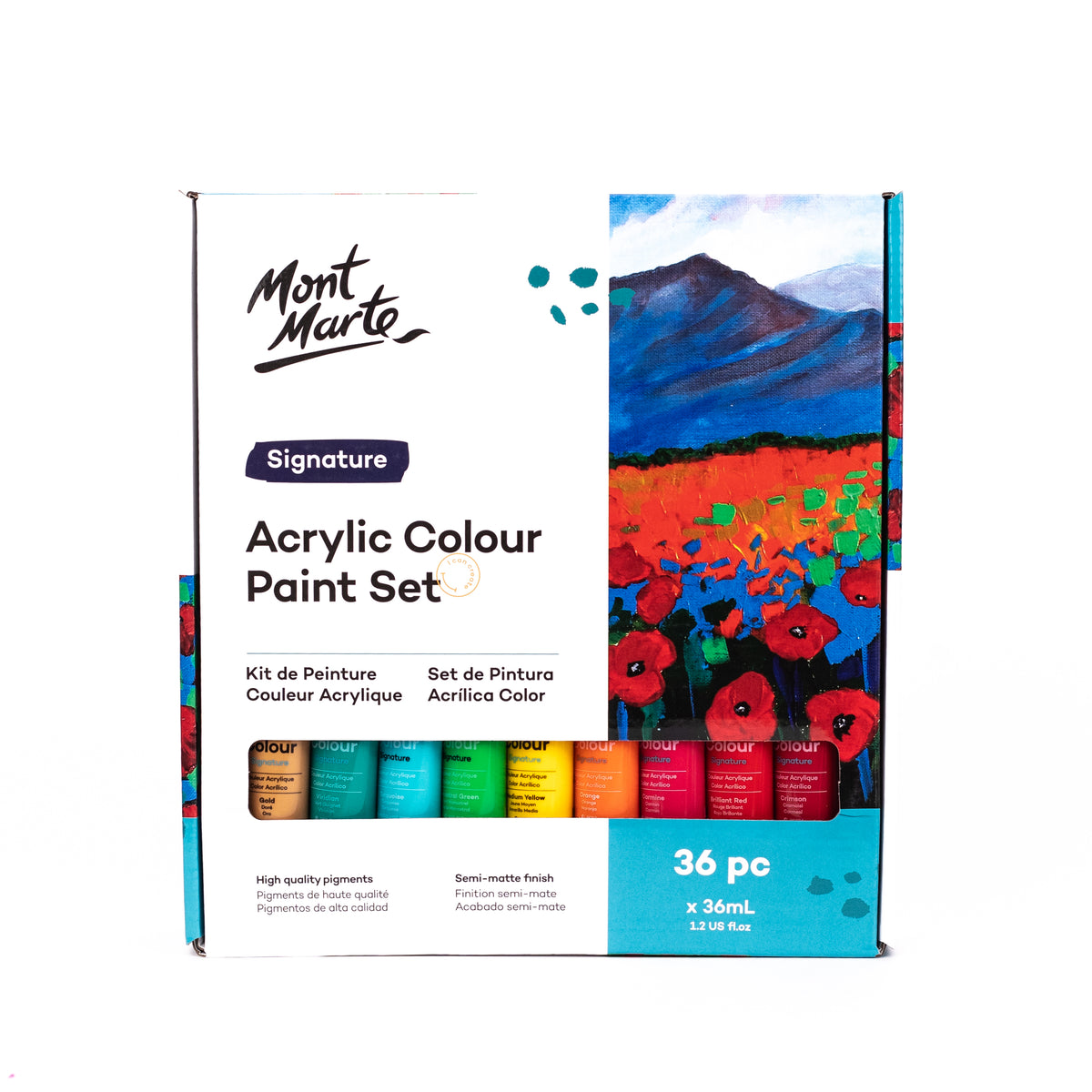Mont Marte Acrylic Colour Signature Paint Set 36 (36ml) — Mango