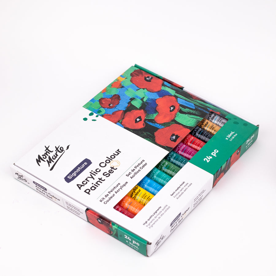 Mont Marte - Acrylic Colour Signature Paint Set 24 (36ml)