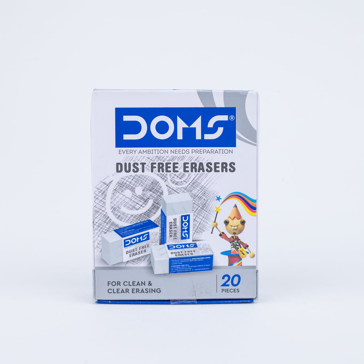 Doms Dust Free Erasers (Pack of 20) — Mango