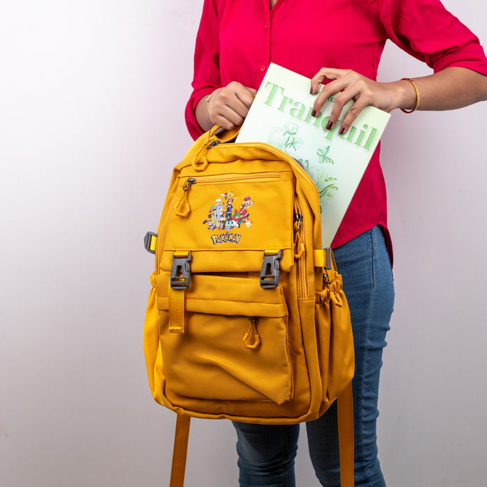 Pokemon Design Classic Backpack - (23902-04P)- Yellow
