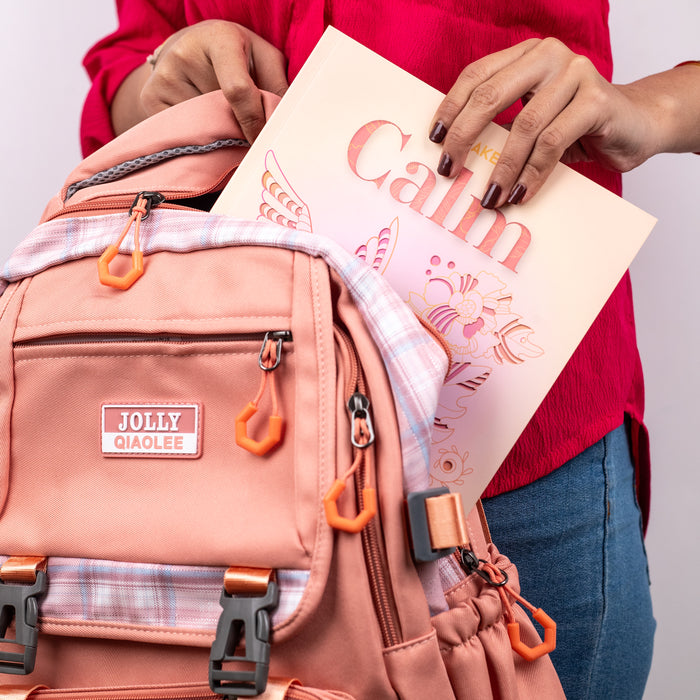 Girl's School Backpack (23901) - Peach