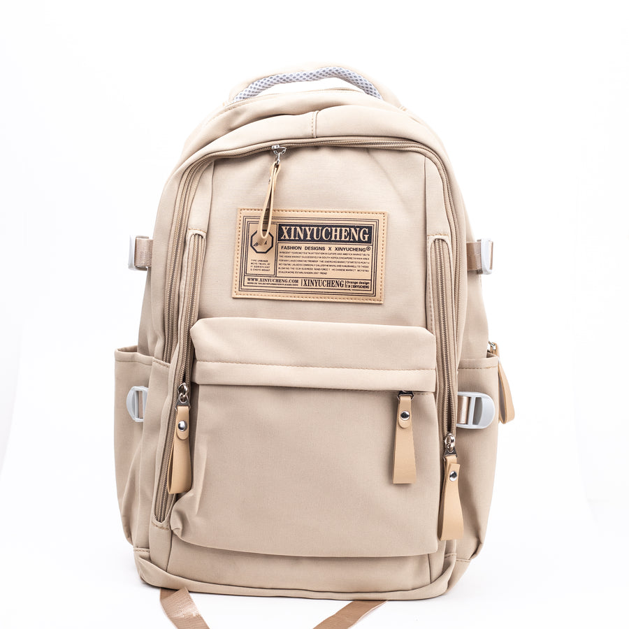 School Backpack (7001) - Beige