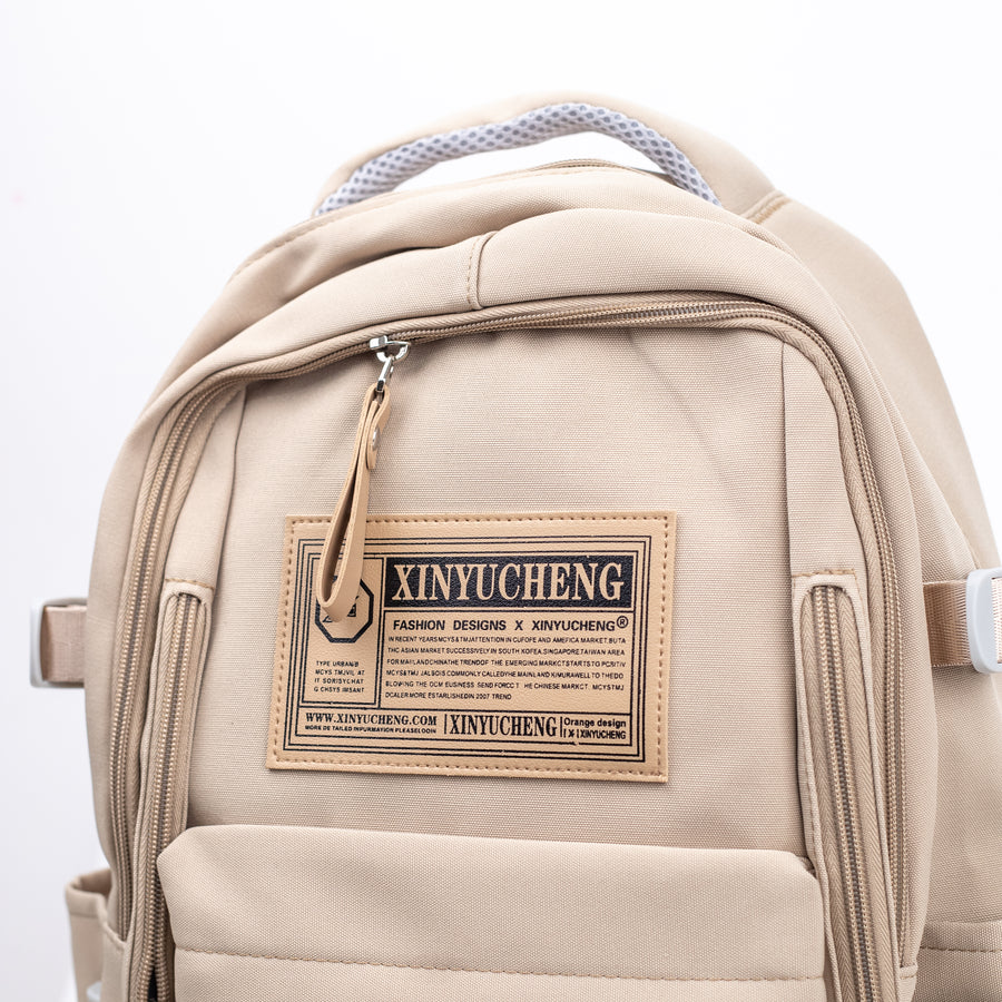 School Backpack (7001) - Beige