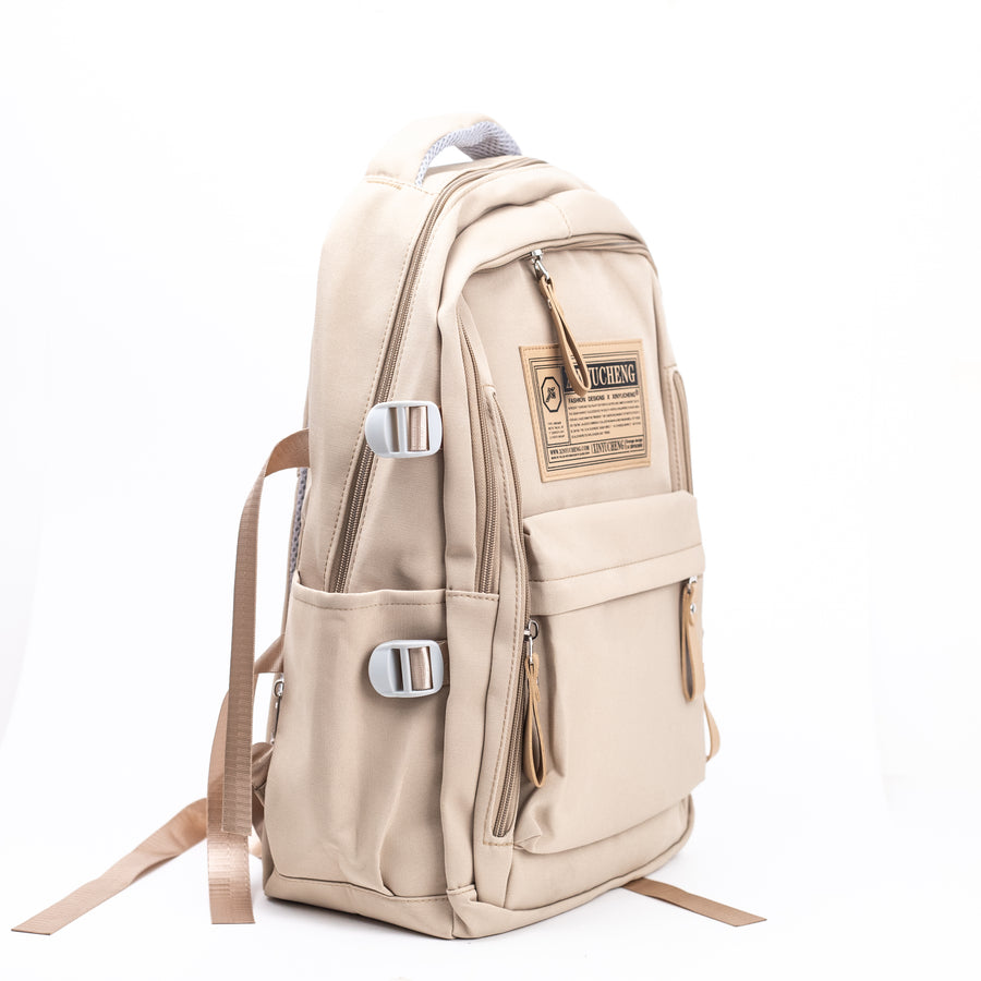 School Backpack (7001) - Beige