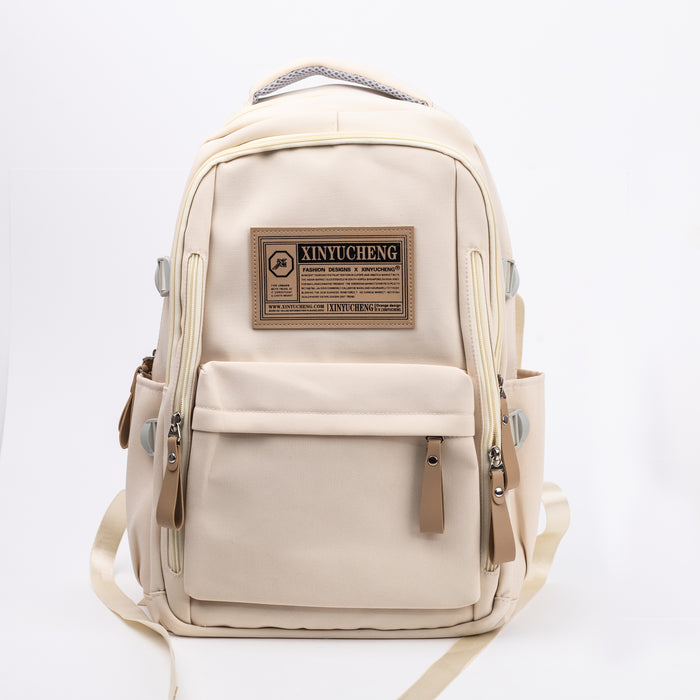 School Backpack (7001) - Cream