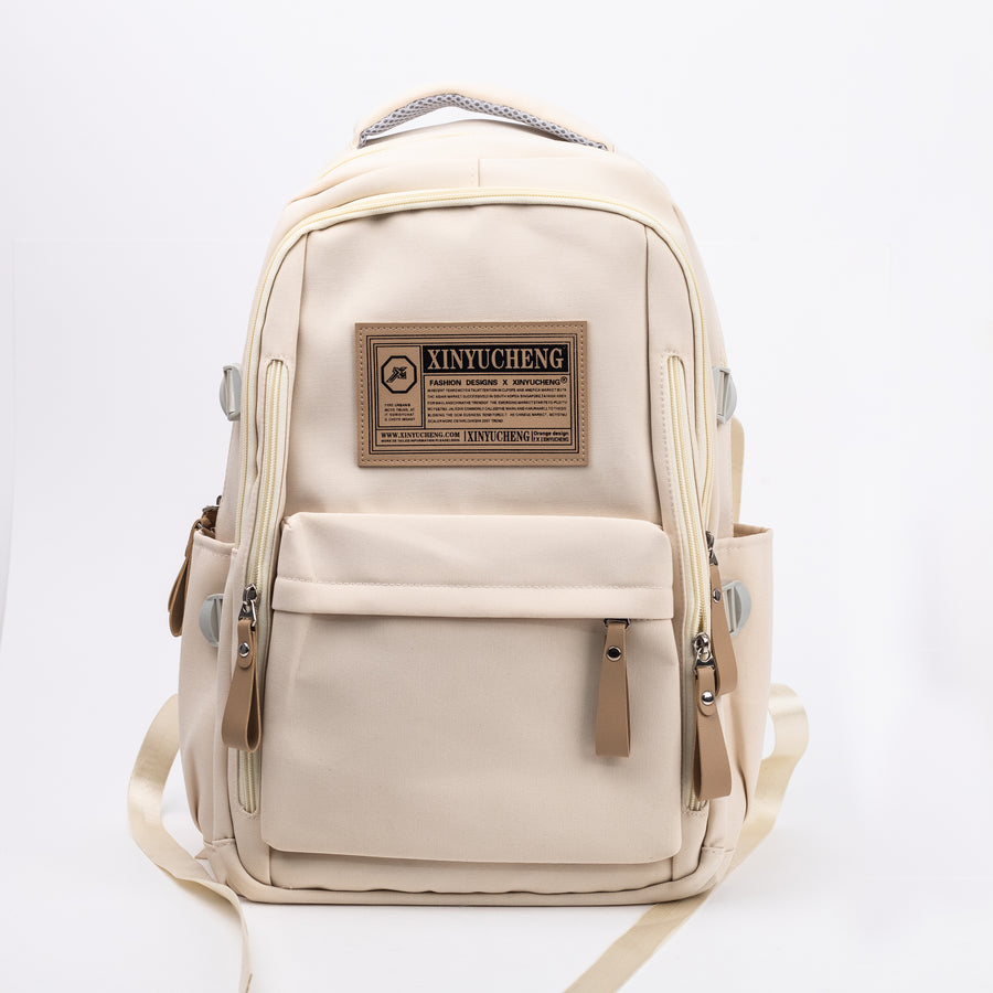 School Backpack (7001) - Cream