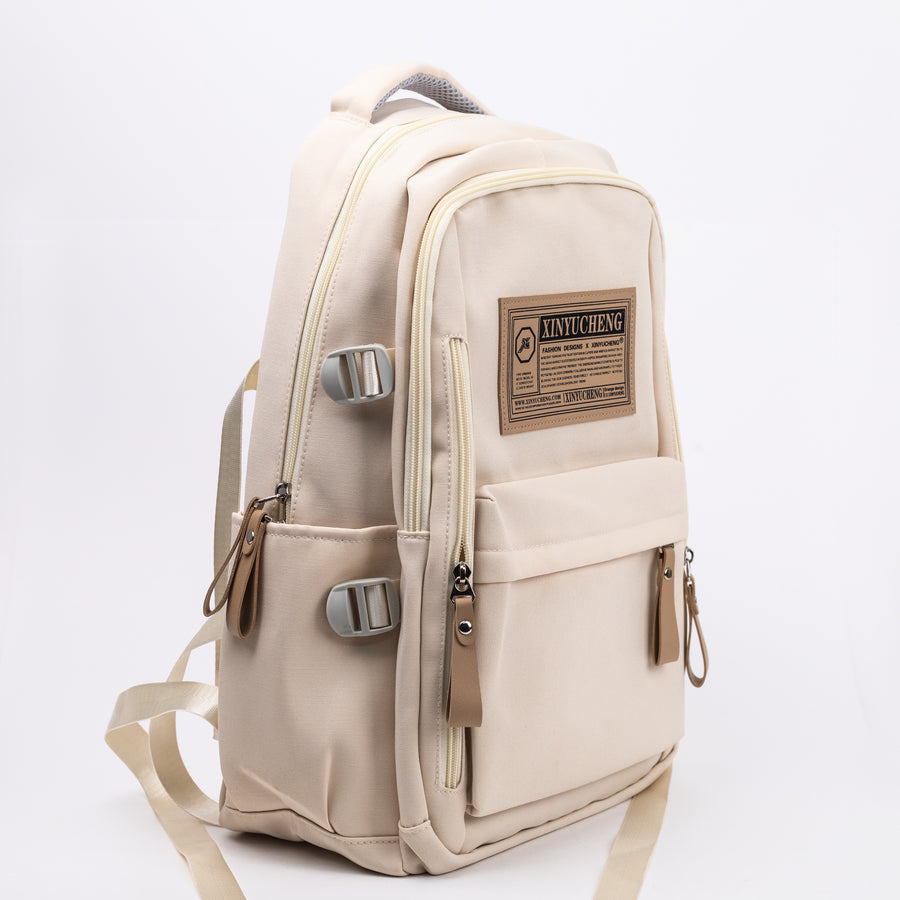 School Backpack (7001) - Cream