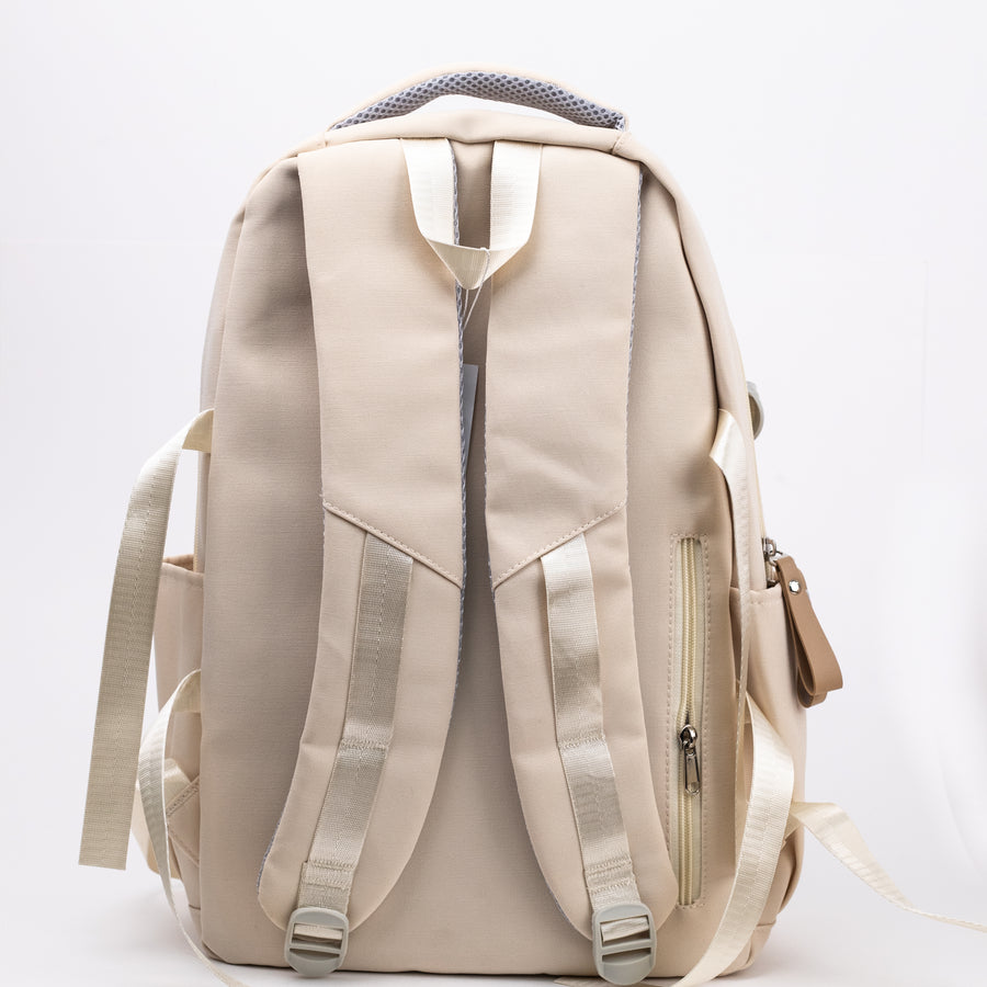 School Backpack (7001) - Cream