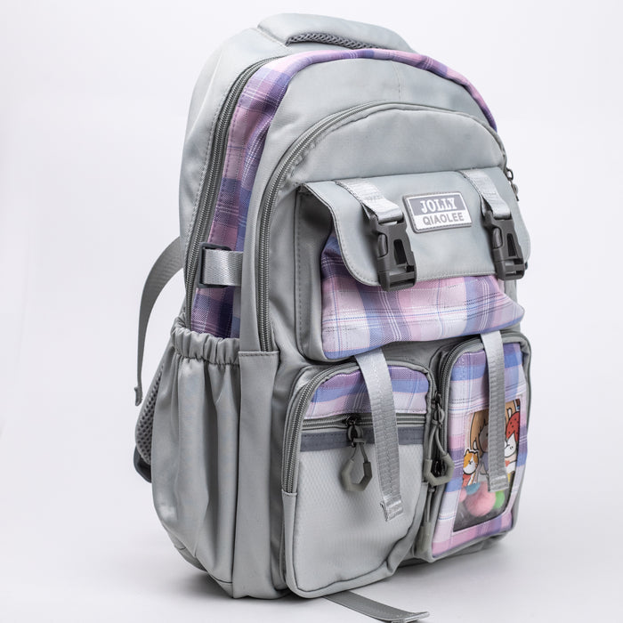 Girl's School Backpack (23903) - Grey